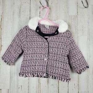 Faux Fur Coat Pink Size 18 mths